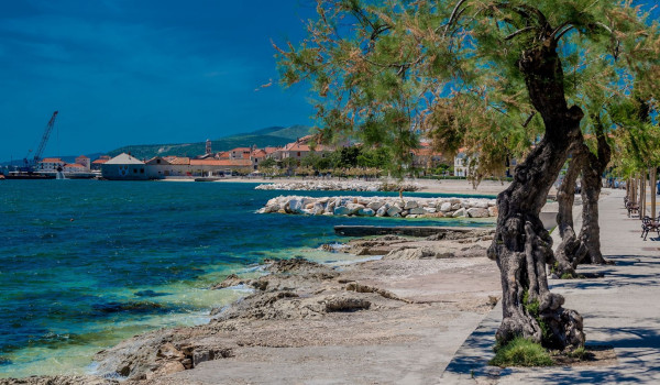 Promenade by the sea near the property of the modern newly built villa with pool Velvet Bourbon Split