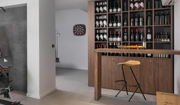 Wine cellar in Luxury Villa Istrian Prestige Panoramica with heated pool, spa zone, fitness and play room in Brovinje - Istria