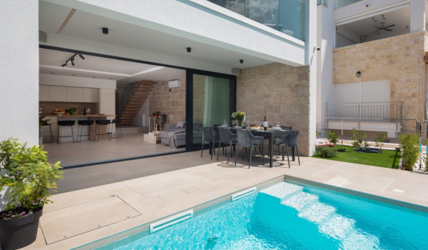 View of the exterior of a luxurious Croatian private villa for rent and vacation in the heart of Dalmatia