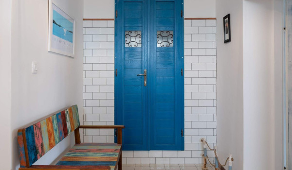 Colorful seating area in seafront luxury private villa Vis for total privacy with jacuzzi.