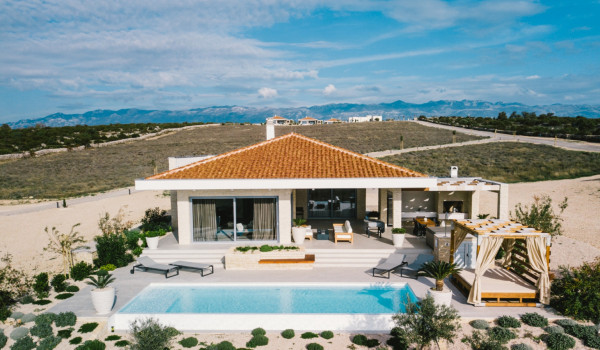 Exclusive private property by the sea of modern air-conditioned villa Summer Dream Privacy Novalja for rent with family and friends on the island of Pag