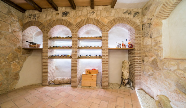 Wine cellar of Croatia luxury pool villa Dubrovnik Stone Beauty for vacation and rent with friends