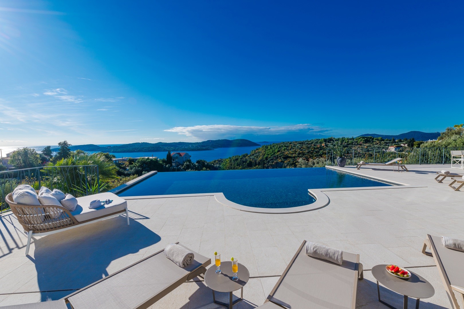 Luxury Villa Palazzo del Sole Dubrovnik - Orasac with pool and sea view