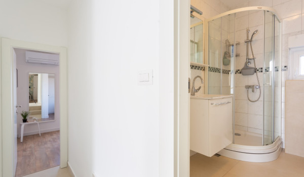 Private bathroom in a seafront villa