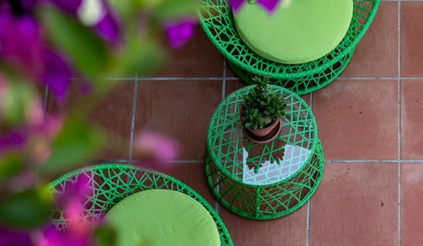 Seating area by the pool of Croatia luxury holiday villa with wine cellar and concierge service