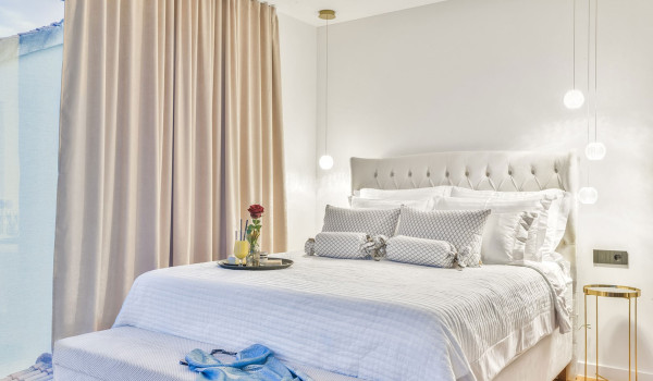 Luxury Beachfront pet friendly villa for 16 pax in Trogir - air conditioned bedroom with king size bed